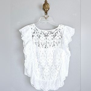 Gap White Eyelet Top
